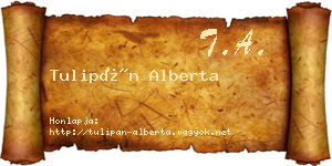 Tulipán Alberta névjegykártya